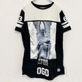 Sixth June　半袖プリントフォトリンガーTシャツ　両面プリント　クルーネック　黒　ブラック　XSサイズ　古着