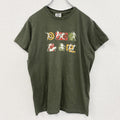 STRANGEA THE HELLENIC BRAND　半袖プリントTシャツ　スポーツ　カーキ　クルーネック　Mサイズ　古着