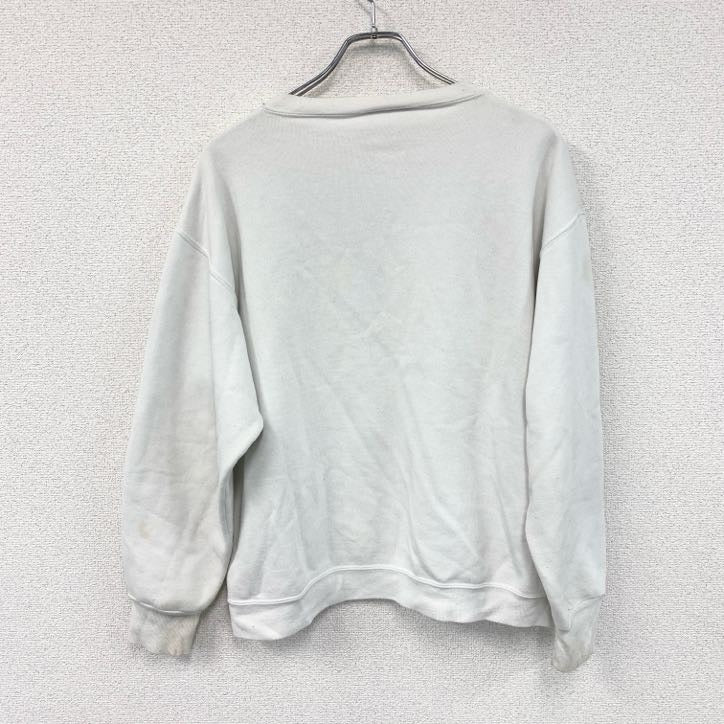 Healthknit　ヘルスニット　スウェット/トレーナー　アーチプリント　白　ホワイト　Lサイズ スウェットトップス セーター ニットセーター 古着