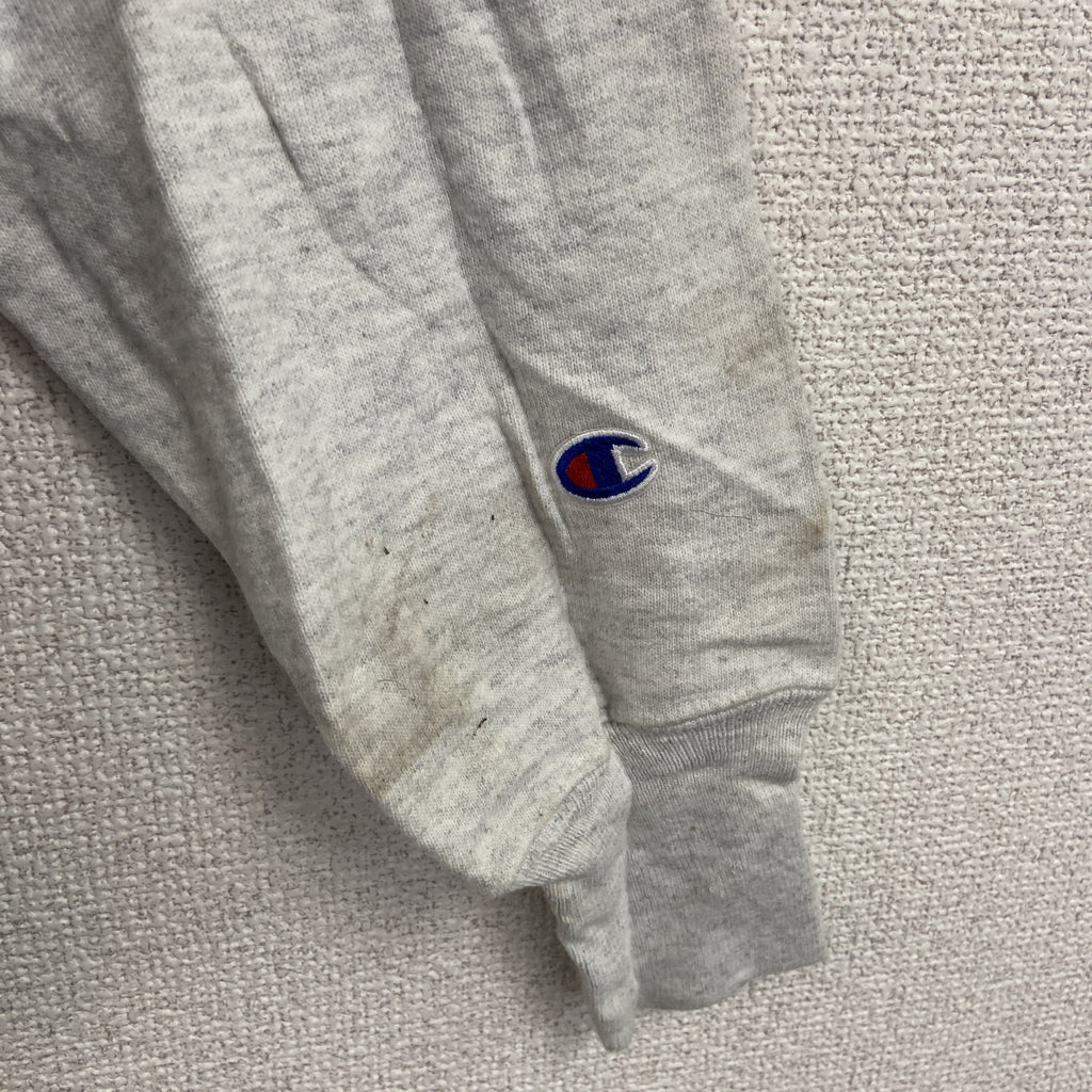 Champion　チャンピオン　リバースウィーブ　スウェットパーカー/フーディー　アーチプリント　現行　霜降りグレー　Sサイズ トレーナー スウェットトップス フード付き 古着
