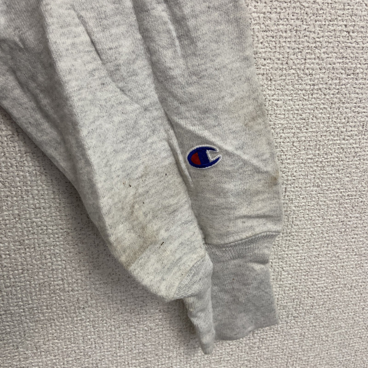 Champion　チャンピオン　リバースウィーブ　スウェットパーカー/フーディー　アーチプリント　現行　霜降りグレー　Sサイズ トレーナー スウェットトップス フード付き 古着