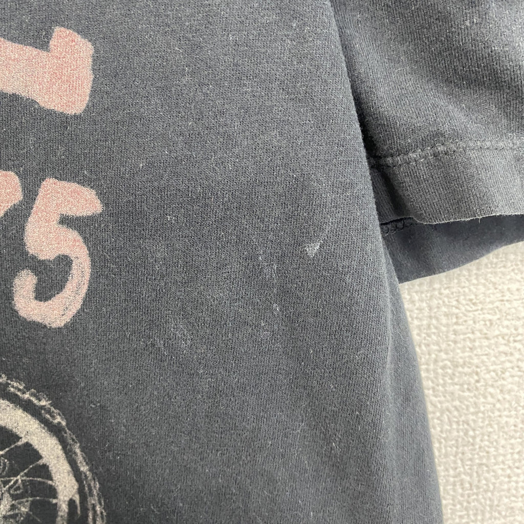 VINTAGE CLTH　半袖プリントTシャツ　vintage motorcycle　バイク　英字プリント　黒　ブラック　Mサイズ　古着