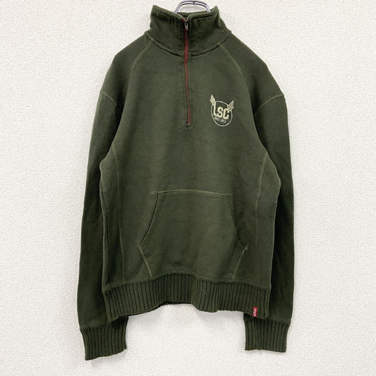 90s～　Levi's　リーバイス　ハーフジップニットセーター　ヴィンテージ　カーキ　XLサイズ