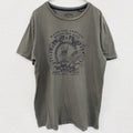 半袖プリントTシャツ　オスカー　OSCAR　チャコールグレー　クルーネック　レトロデザイン　XLサイズ　古着
