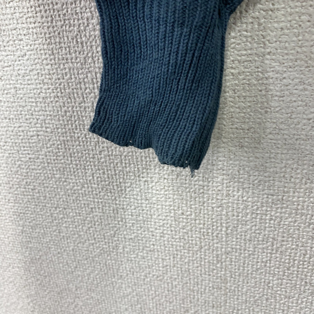 ～90s　oasis　アクリルニットセーター　ヴィンテージ　青　ブルー　Sサイズ　古着