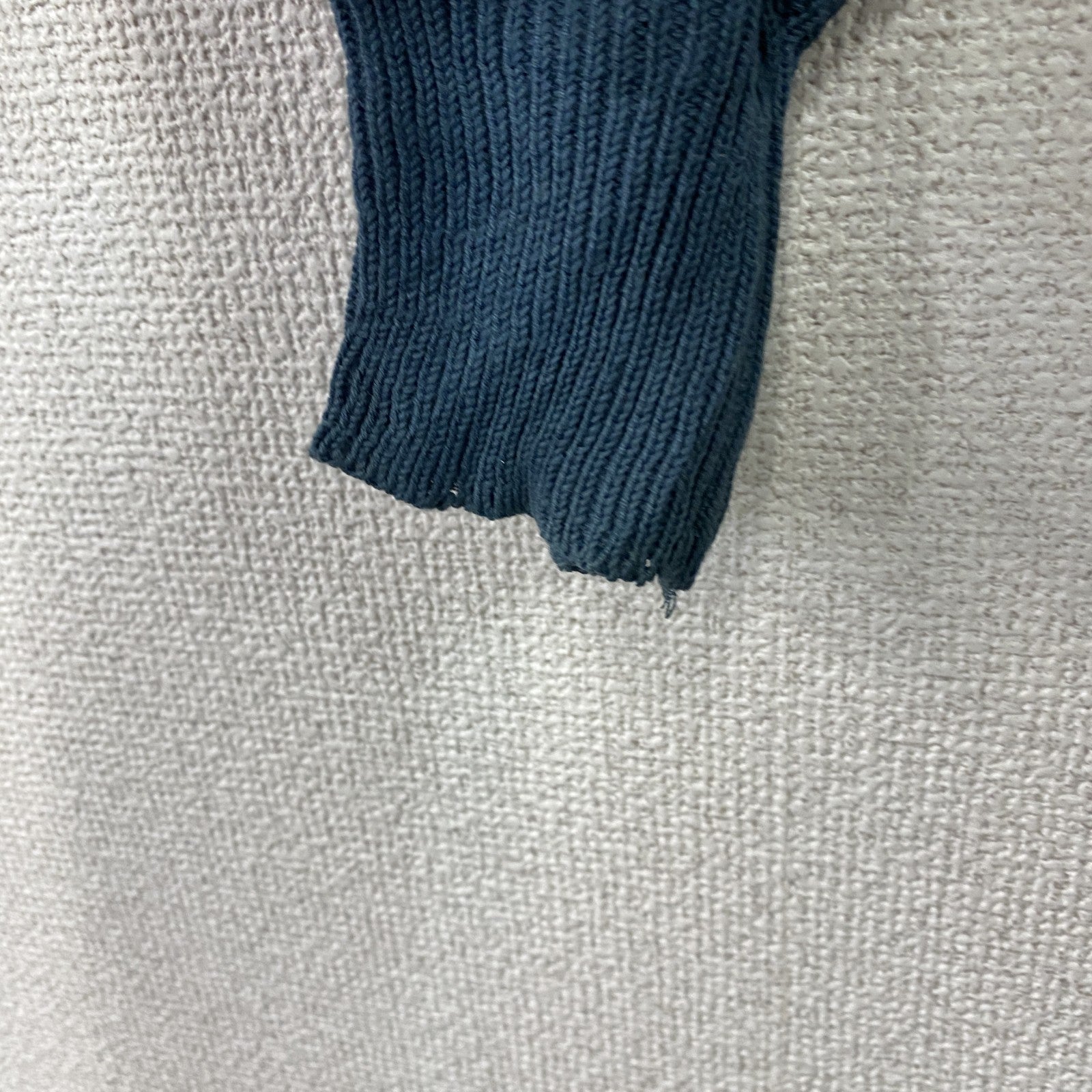 ～90s　oasis　アクリルニットセーター　ヴィンテージ　青　ブルー　Sサイズ　古着