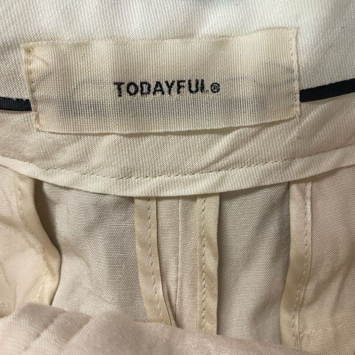TODAYFUL　トゥデイフル　ハーフパンツ/ショートパンツ　白　ホワイト　アイボリー　38サイズ　古着