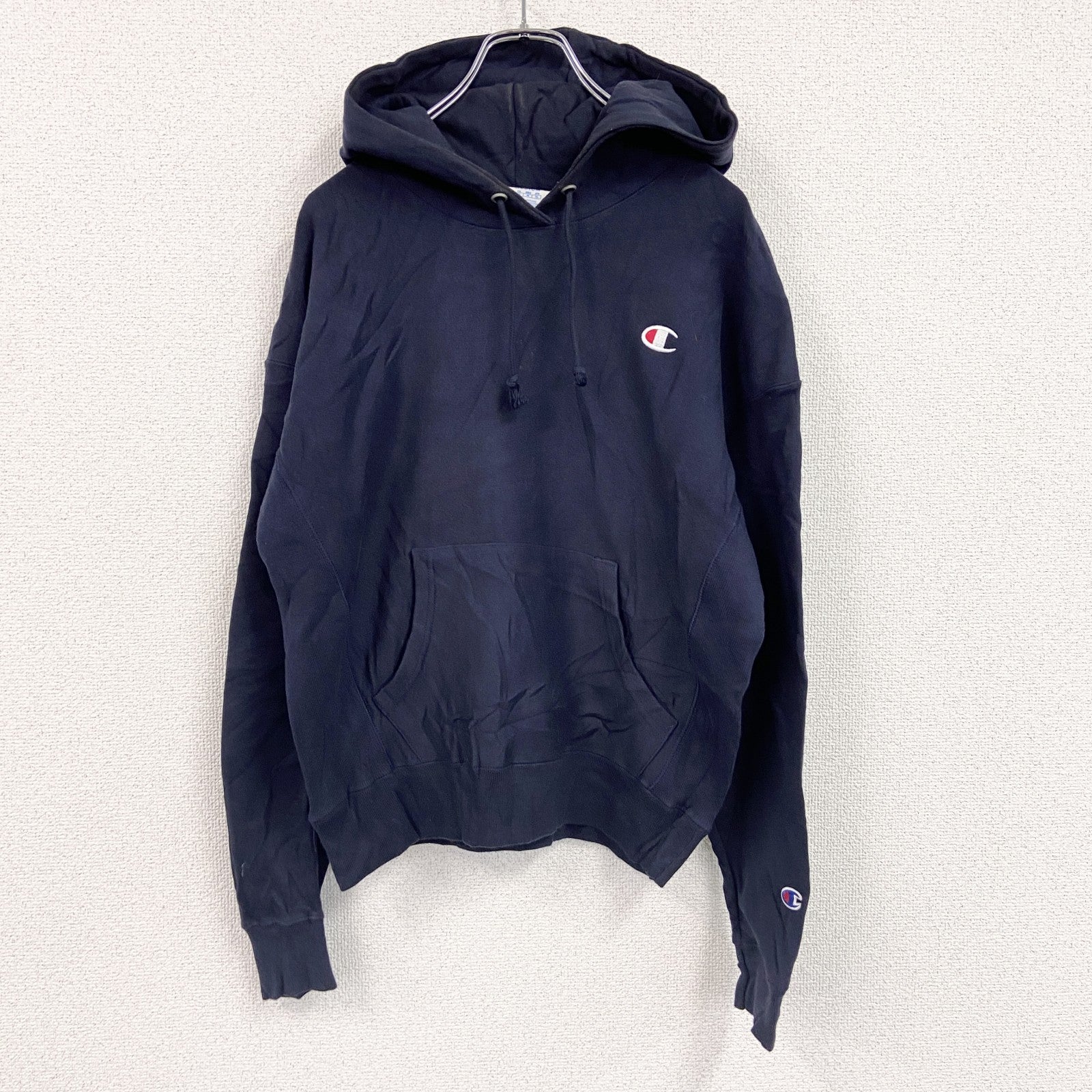 Champion　チャンピオン　リバースウィーブ　スウェットパーカー/フーディー　紺　ネイビー　Mサイズ　古着
