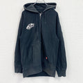 VANS　バンズ　フルジップスウェットパーカー/フーディー　フェード　デカロゴ　黒　ブラック　Lサイズ　古着