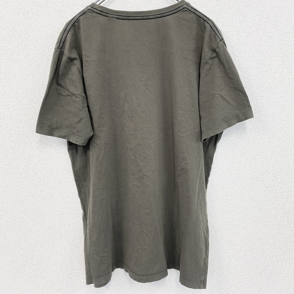 半袖プリントTシャツ　オスカー　OSCAR　チャコールグレー　クルーネック　レトロデザイン　XLサイズ　古着