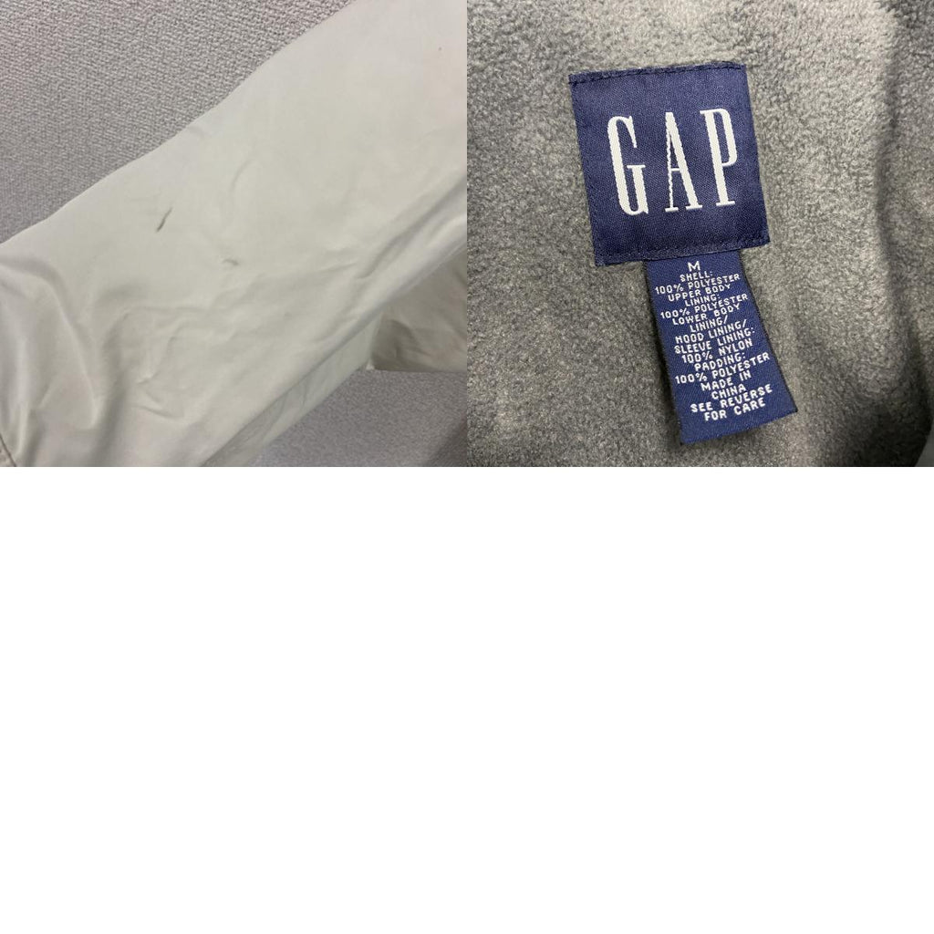 GAP　ギャップ　フルジップジャケット　白　ホワイト　Mサイズ ウインドブレーカー ナイロンアウター メンズ 古着