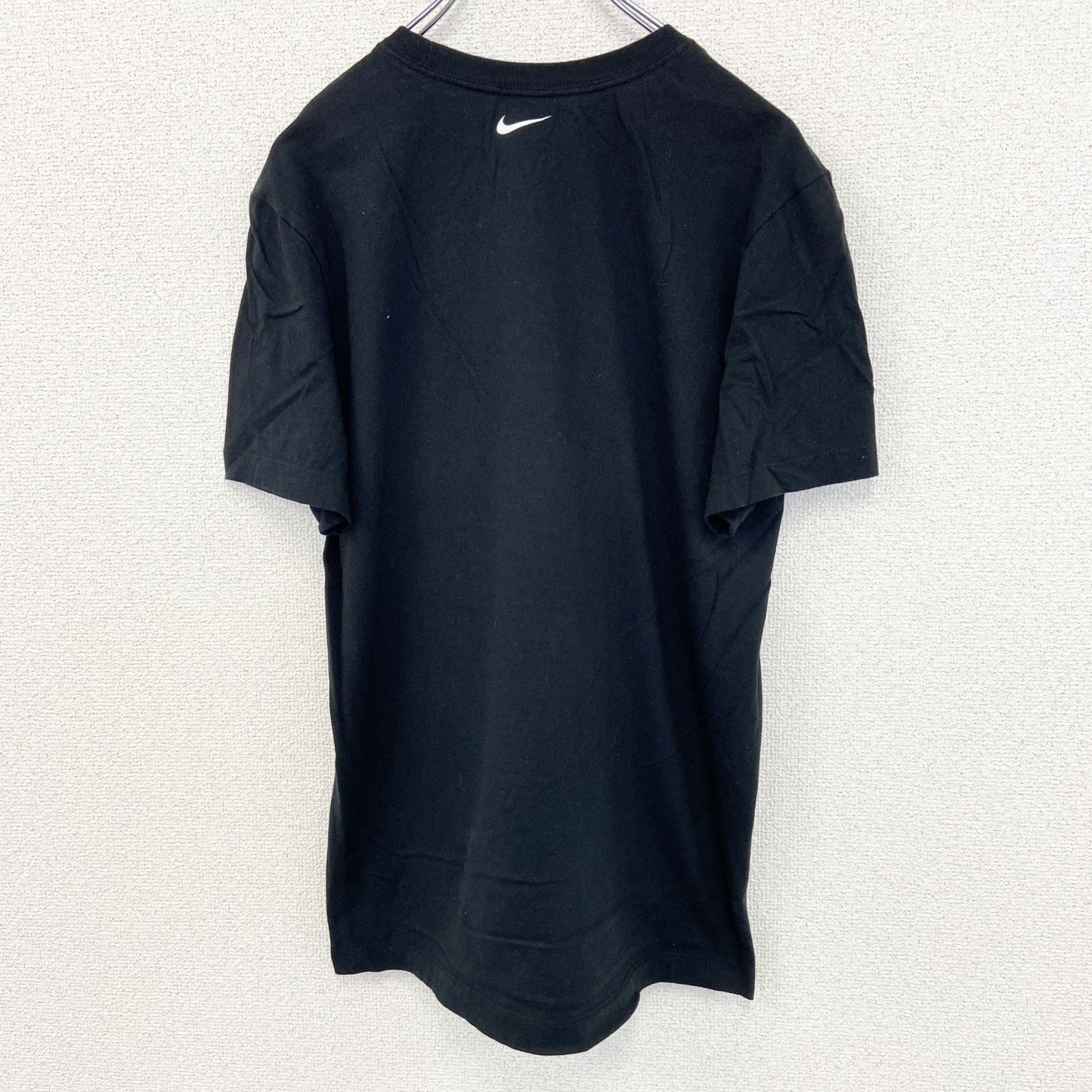 古着 used　NIKE ナイキ　半袖プリントTシャツ　MELD　スウッシュロゴ　カジュアル　黒　クルーネック　XLサイズ