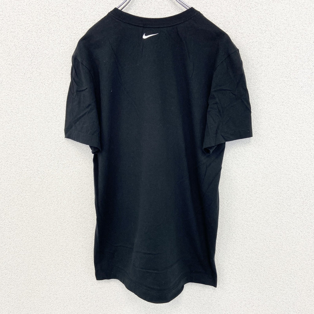 NIKE ナイキ　半袖プリントTシャツ　MELD　スウッシュロゴ　カジュアル　黒　ブラック　クルーネック　XLサイズ　古着