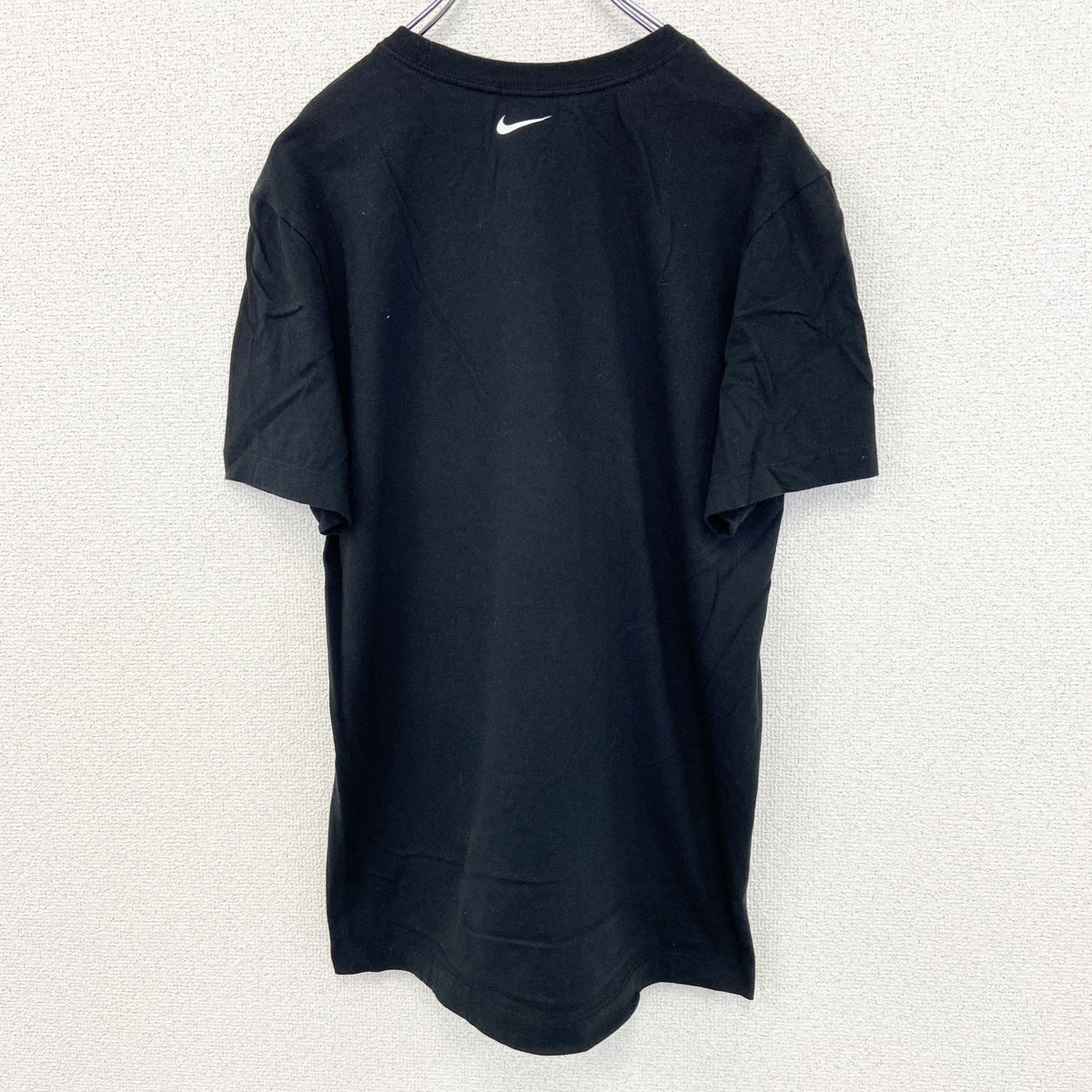 NIKE ナイキ　半袖プリントTシャツ　MELD　スウッシュロゴ　カジュアル　黒　ブラック　クルーネック　XLサイズ　古着