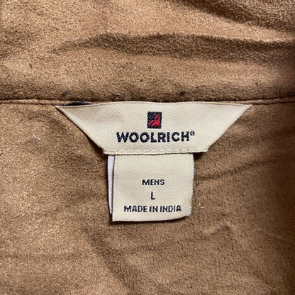 古着 used　WOOLRICH　ウールリッチ　長袖ハーフジップスウェット　トレーナー　ワンポイント刺繡　緑　グリーン　Lサイズ