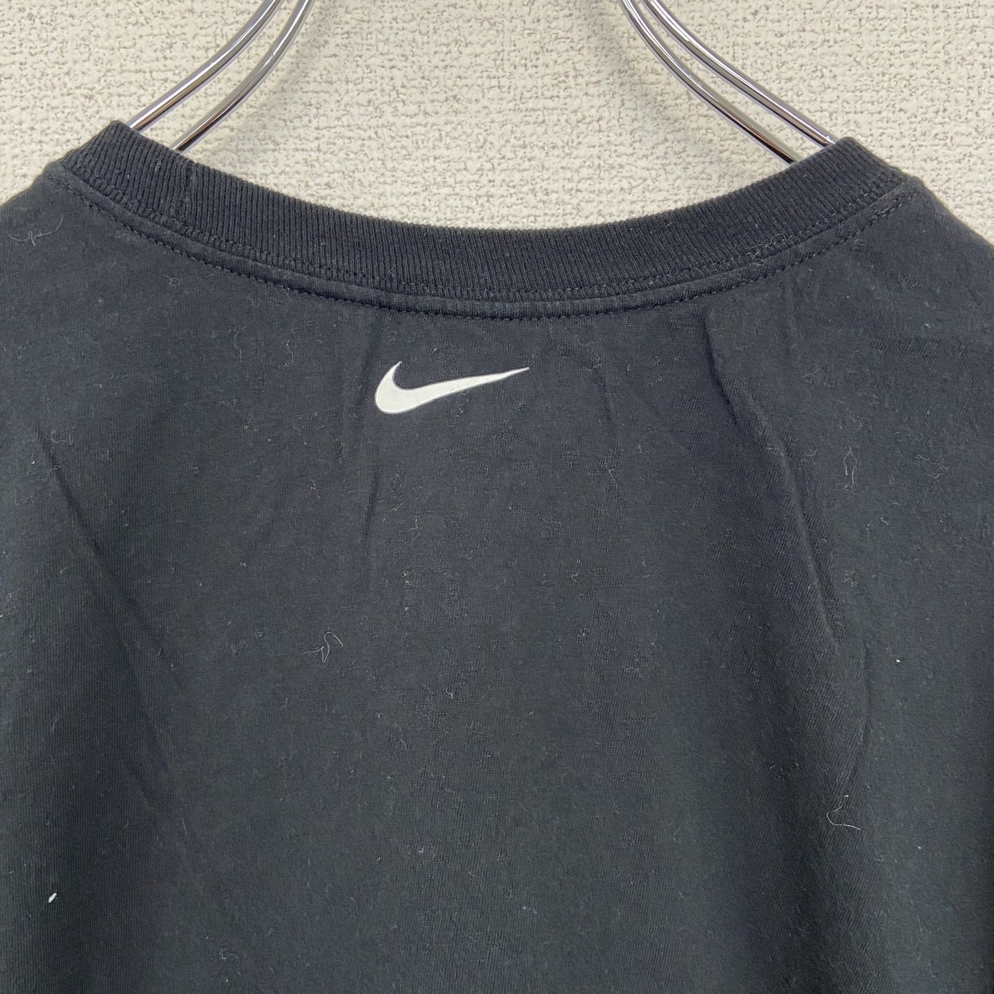古着 used　NIKE ナイキ　半袖プリントTシャツ　MELD　スウッシュロゴ　カジュアル　黒　クルーネック　XLサイズ