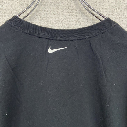古着 used　NIKE ナイキ　半袖プリントTシャツ　MELD　スウッシュロゴ　カジュアル　黒　クルーネック　XLサイズ