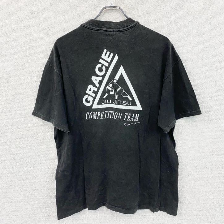 Hanes　ヘインズ　半袖プリントTシャツ　ヴィンテージ　シングルステッチ　黒　ブラック　Lサイズ　古着