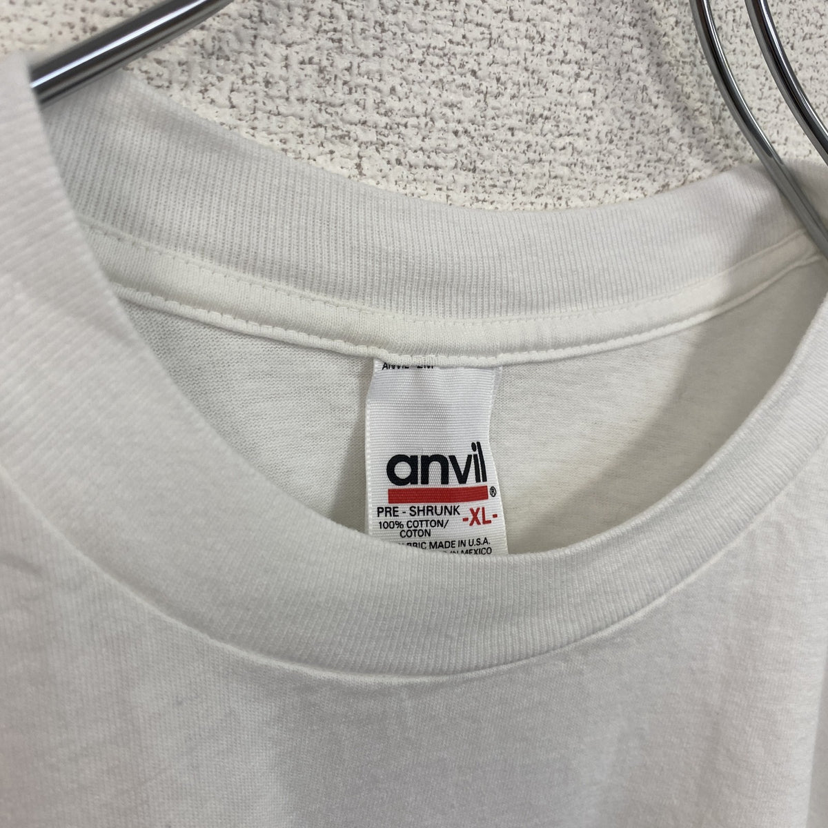 Anvil　アンビル　半袖プリントTシャツ　ヴィンテージ　クルーネック　シングルステッチ　白　ホワイト　XLサイズ　古着
