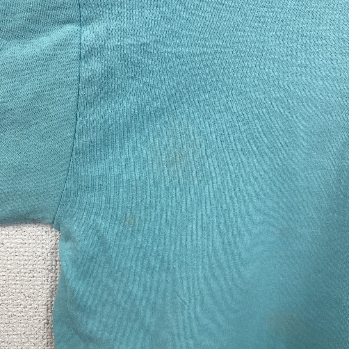 90s　1994　半袖プリントTシャツ　ヴィンテージ　クルーネック　レトロデザイン　水色　ライトブルー　XLサイズ　古着
