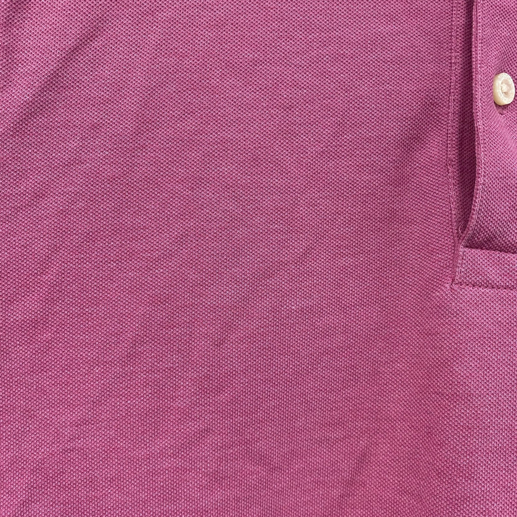 Brooks Brothers　ブルックスブラザーズ　半袖ポロシャツ　刺繍ロゴ　ピンク　Mサイズ メンズ コットン ポリウレタン 古着