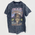 半袖プリントTシャツ　ノートリアスB.I.G　クルーネック　レトロデザイン　灰色　ダークグレー　Mサイズ　古着