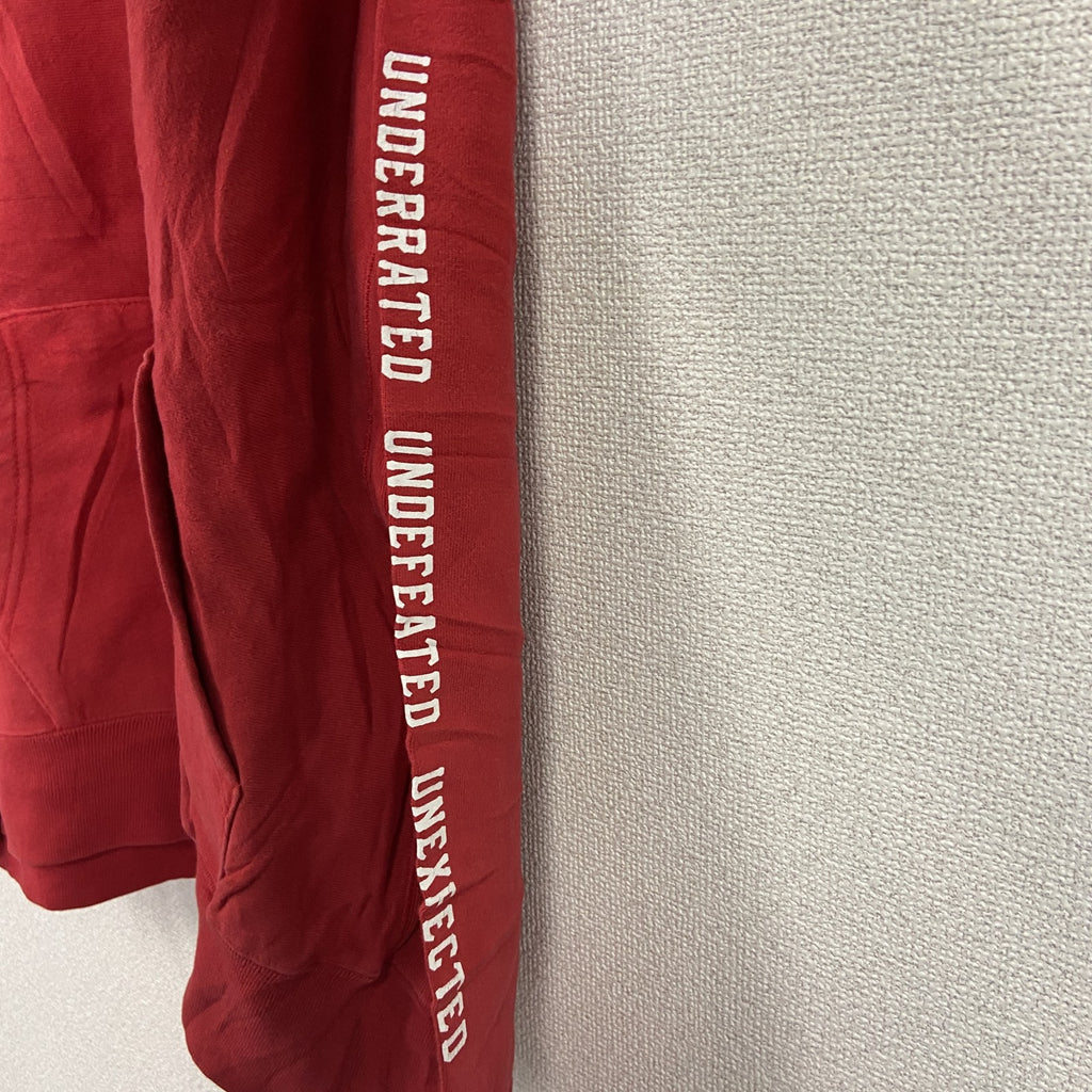 Champion　チャンピオン　リバースウィーブ　スウェットパーカー/フーディー　刺繍ロゴ　単色　復刻　赤　レッド　XLサイズ　古着