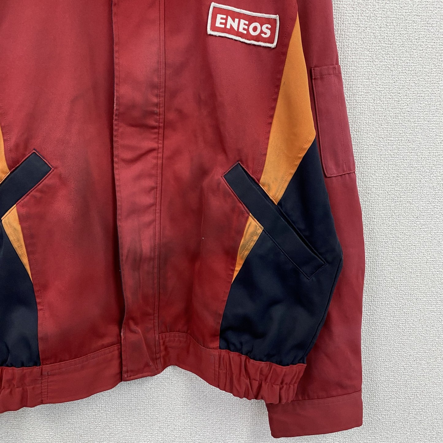 ENEOS　エネオス　ユニフォーム　作業着　ワークジャケット　赤　レッド　XLサイズ