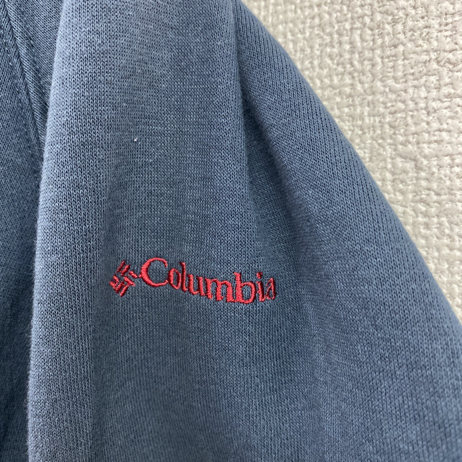 Columbia　コロンビア Omni-Wick　フルジップスウェットパーカー/フーディー　フェード　幾何学模様　紺　ネイビー　Mサイズ　古着