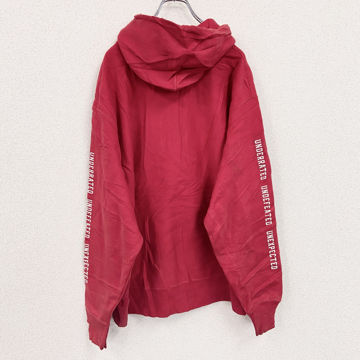 Champion　チャンピオン　リバースウィーブ　スウェットパーカー/フーディー　刺繍ロゴ　単色　復刻　赤　レッド　XLサイズ　古着