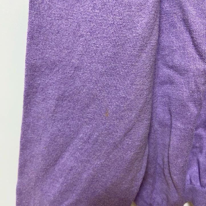 ROBE DI KAPPA　カッパ　Vネックニットセーター　ワンポイント　刺繍ロゴ　スポーツミックス　紫　パープル　Lサイズ　古着