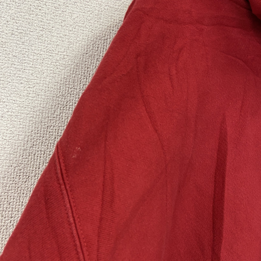 Champion　チャンピオン　リバースウィーブ　スウェットパーカー/フーディー　刺繍ロゴ　単色　復刻　赤　レッド　XLサイズ　古着