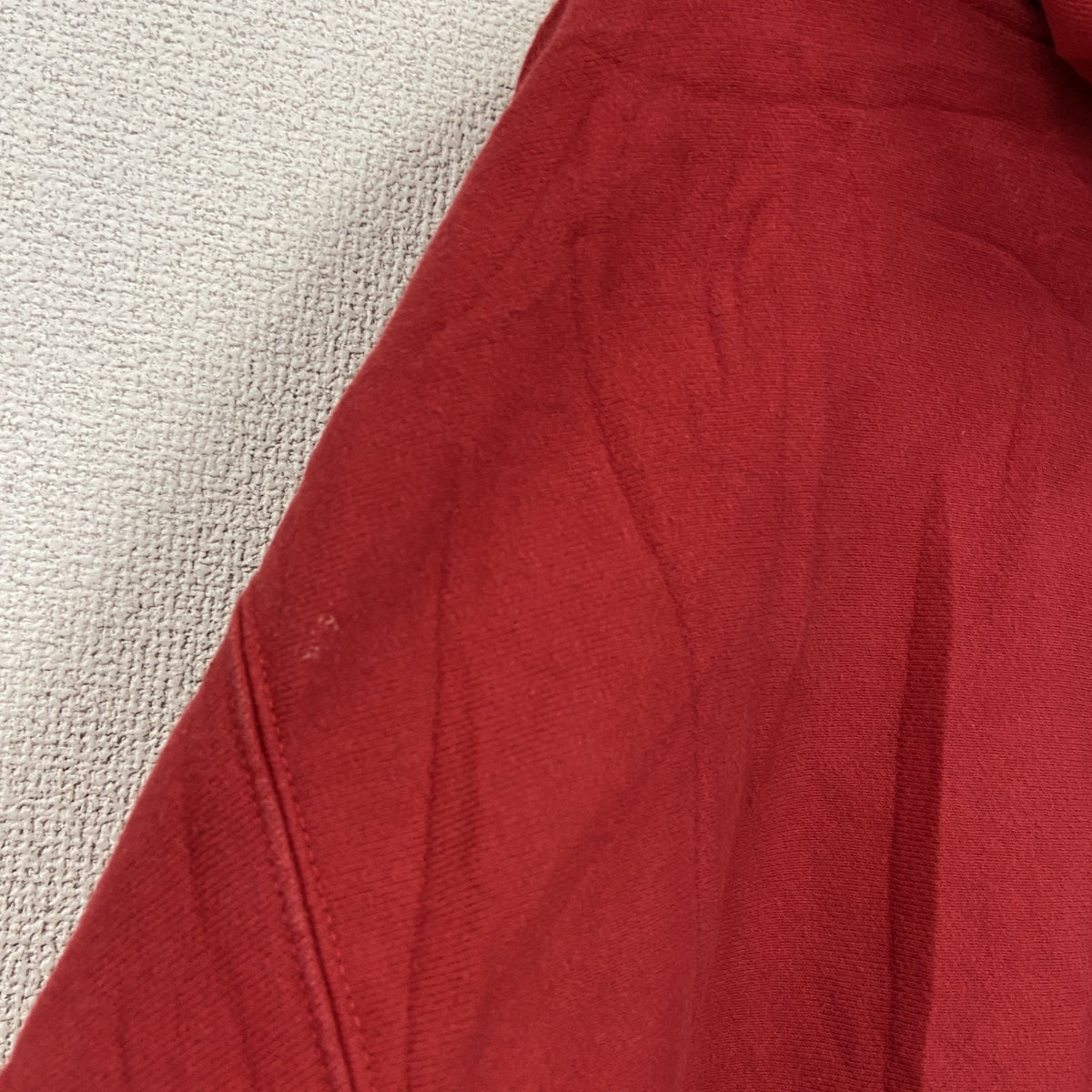 Champion　チャンピオン　リバースウィーブ　スウェットパーカー/フーディー　刺繍ロゴ　単色　復刻　赤　レッド　XLサイズ　古着