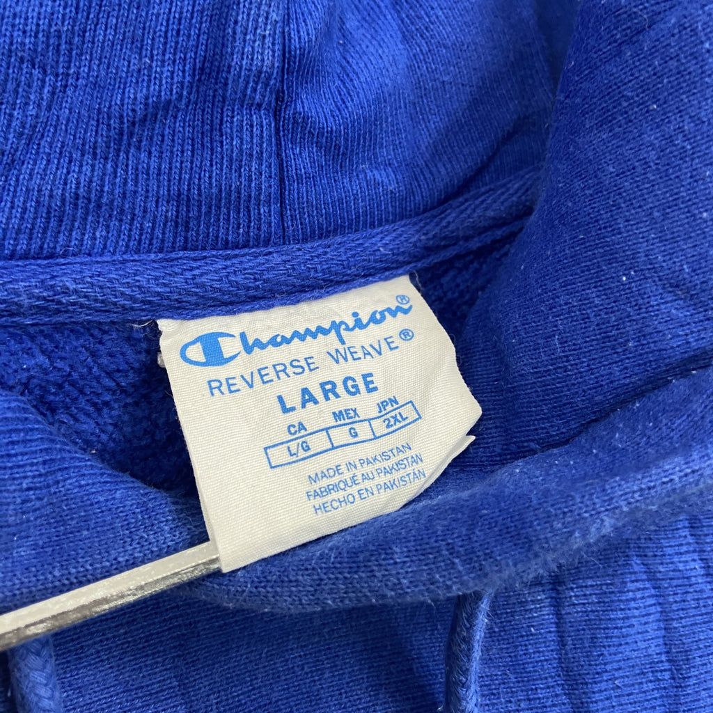 Champion　チャンピオン　リバースウィーブ　スウェットパーカー/フーディー　青　ブルー　Lサイズ　古着