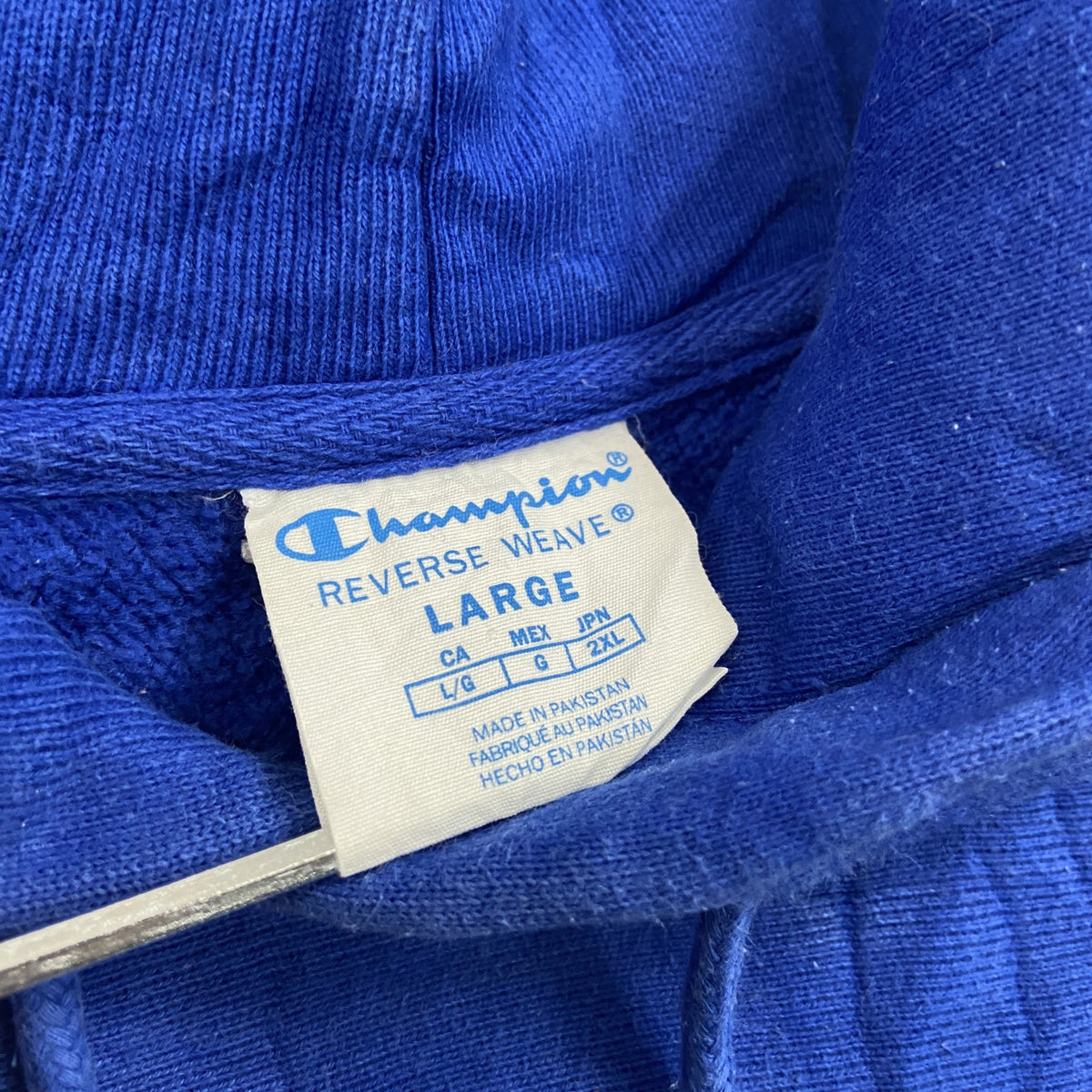 Champion　チャンピオン　リバースウィーブ　スウェットパーカー/フーディー　青　ブルー　Lサイズ　古着