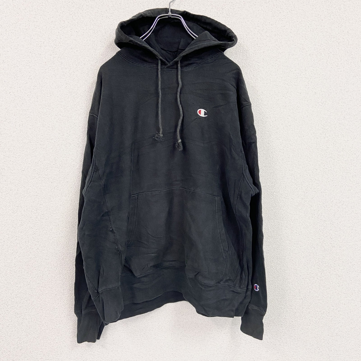 Champion　チャンピオン　リバースウィーブ　スウェットパーカー/フーディー　黒　ブラック　Lサイズ　古着