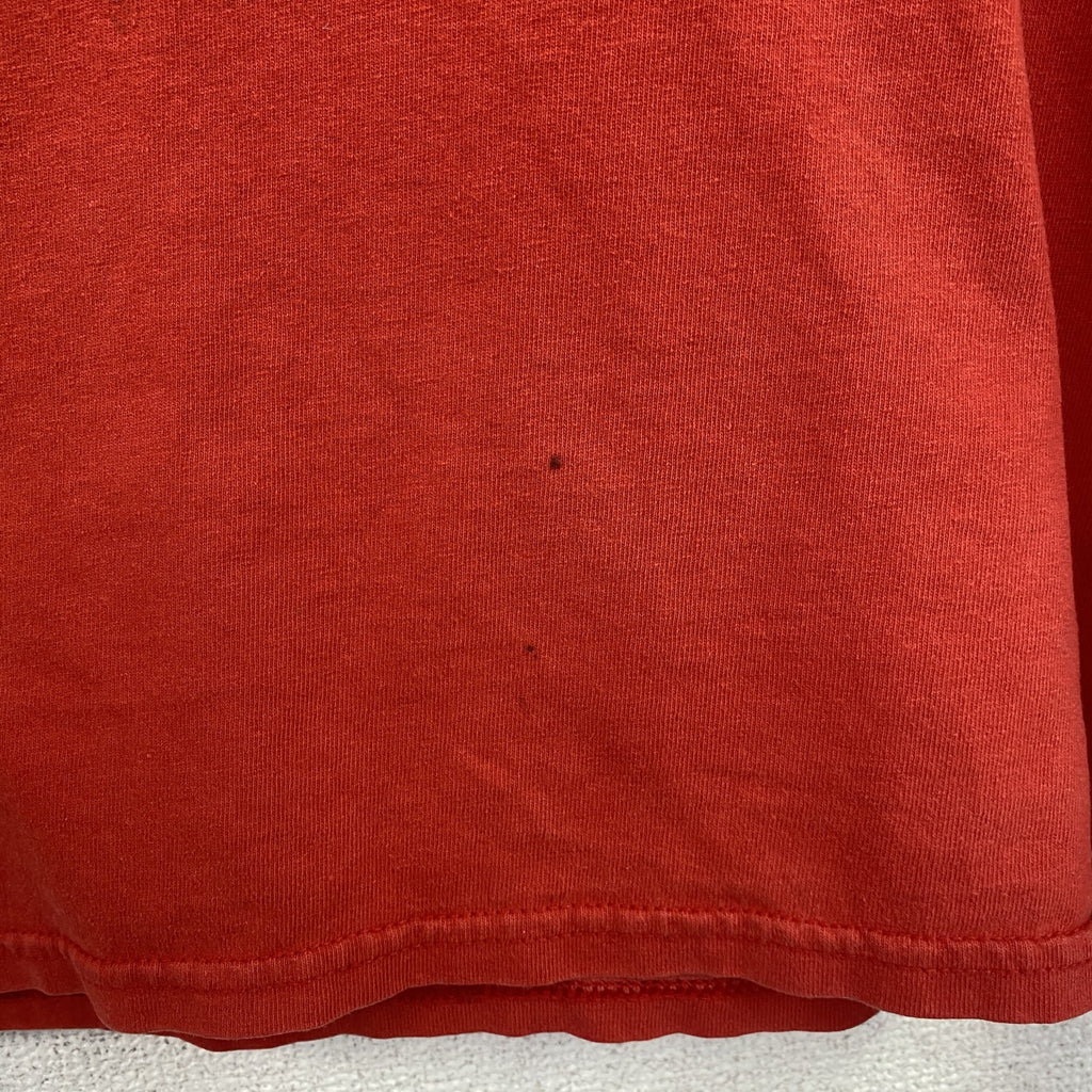 半袖ワンポイントTシャツ　バックプリント　クルーネック　MEAN STREET　レトロ　赤　レッド　古着