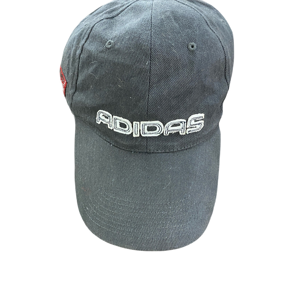 adidas　アディダス　6パネルキャップ　ベースボールキャップ　ダークグレー　　古着