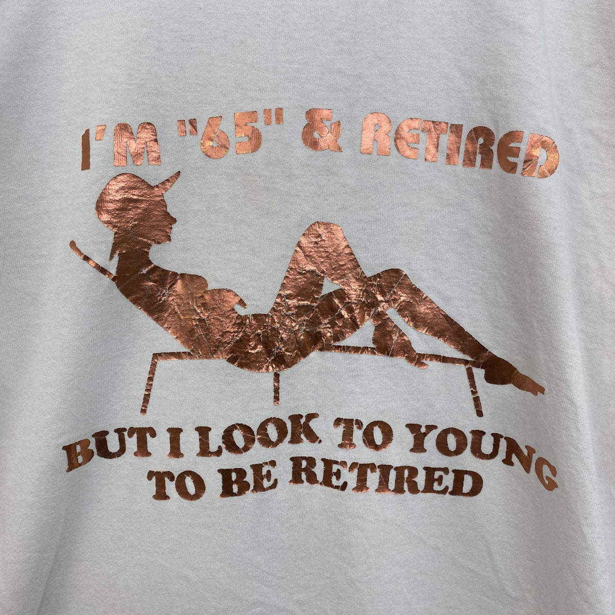 半袖プリントTシャツ　レトロデザイン　ヴィンテージ　クルーネック　シングルステッチ　90s　白　ホワイト　古着