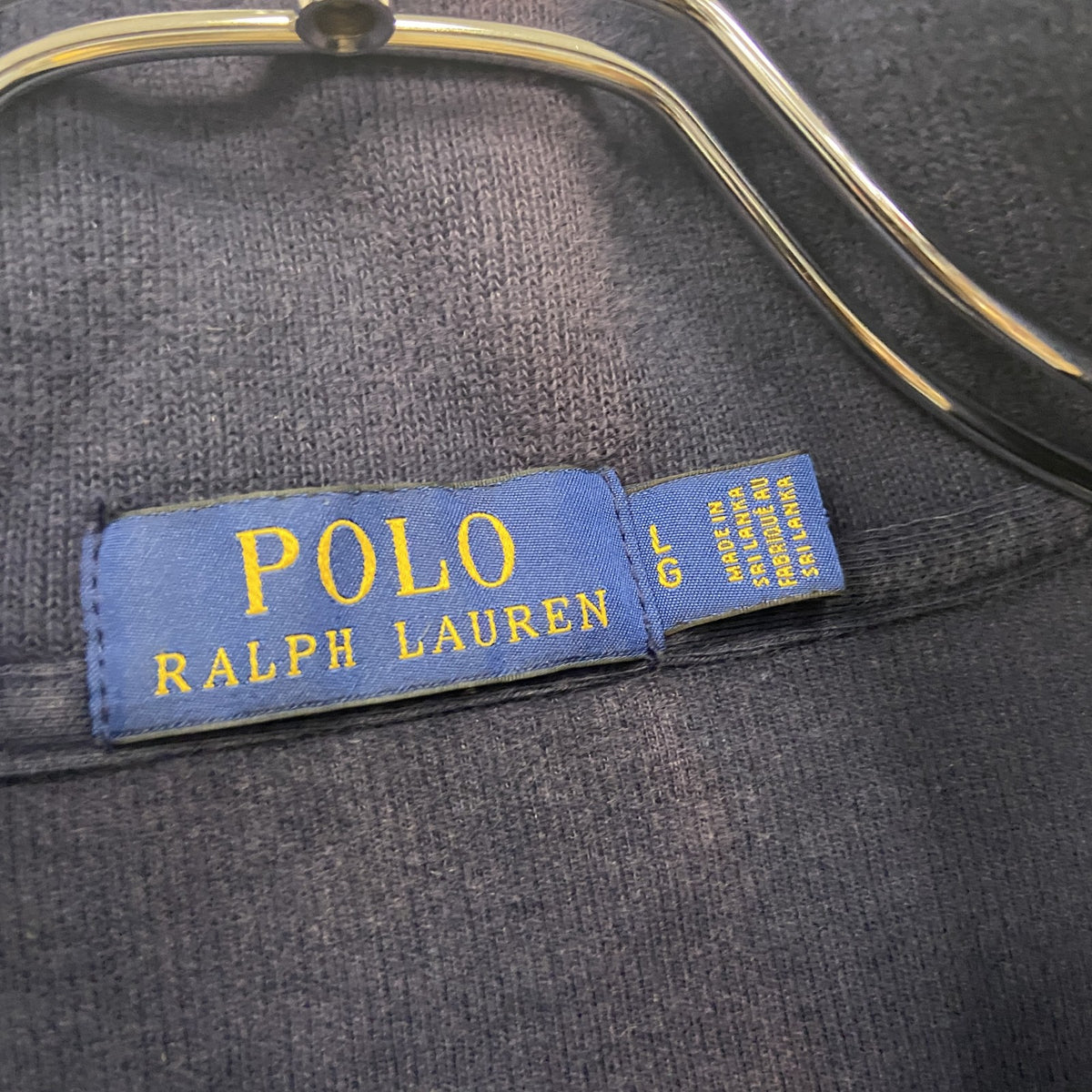POLO RALPH LAUAN　ラルフローレン　ハーフジップスウェット/トレーナー　紺　ネイビー　Lサイズ　古着
