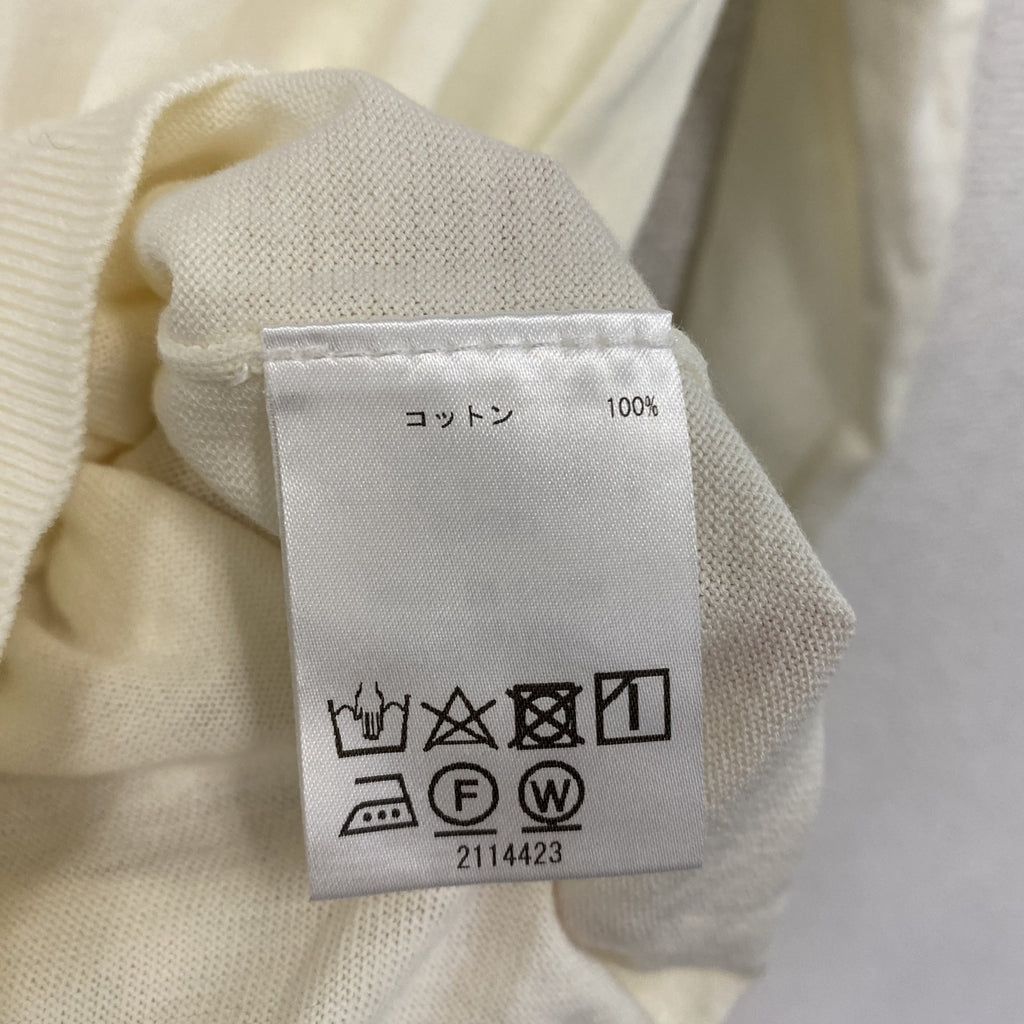 SCAPA　スキャパ　コットンニットカーディガン　ボタン開き　白　ホワイト　アイボリー　42サイズ　古着