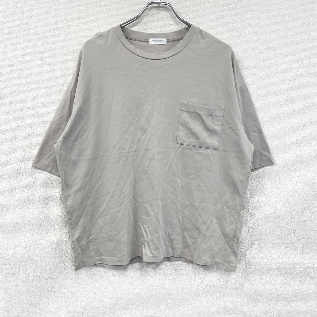 BEAUTY&YOUTH UNITED ARROWS　ビューティ&ユースユナイテッドアローズ　半袖Tシャツ　シングルステッチ　灰色　グレー　XLサイズ　古着