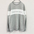 CALVIN KLEIN JEANS　カルバンクラインジーンズ　スウェット/トレーナー　デカロゴ　灰色　霜降りグレー　Lサイズ　古着