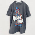 ナイキ　NIKE　半袖プリントTシャツ　スニーカー　灰色　グレー　クルーネック　レトロデザイン　Sサイズ　古着