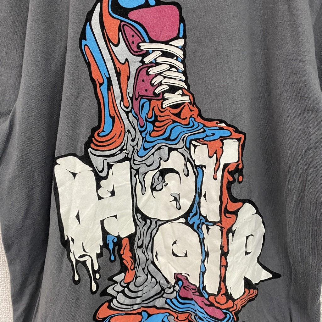 ナイキ　NIKE　半袖プリントTシャツ　スニーカー　灰色　グレー　クルーネック　レトロデザイン　Sサイズ　古着