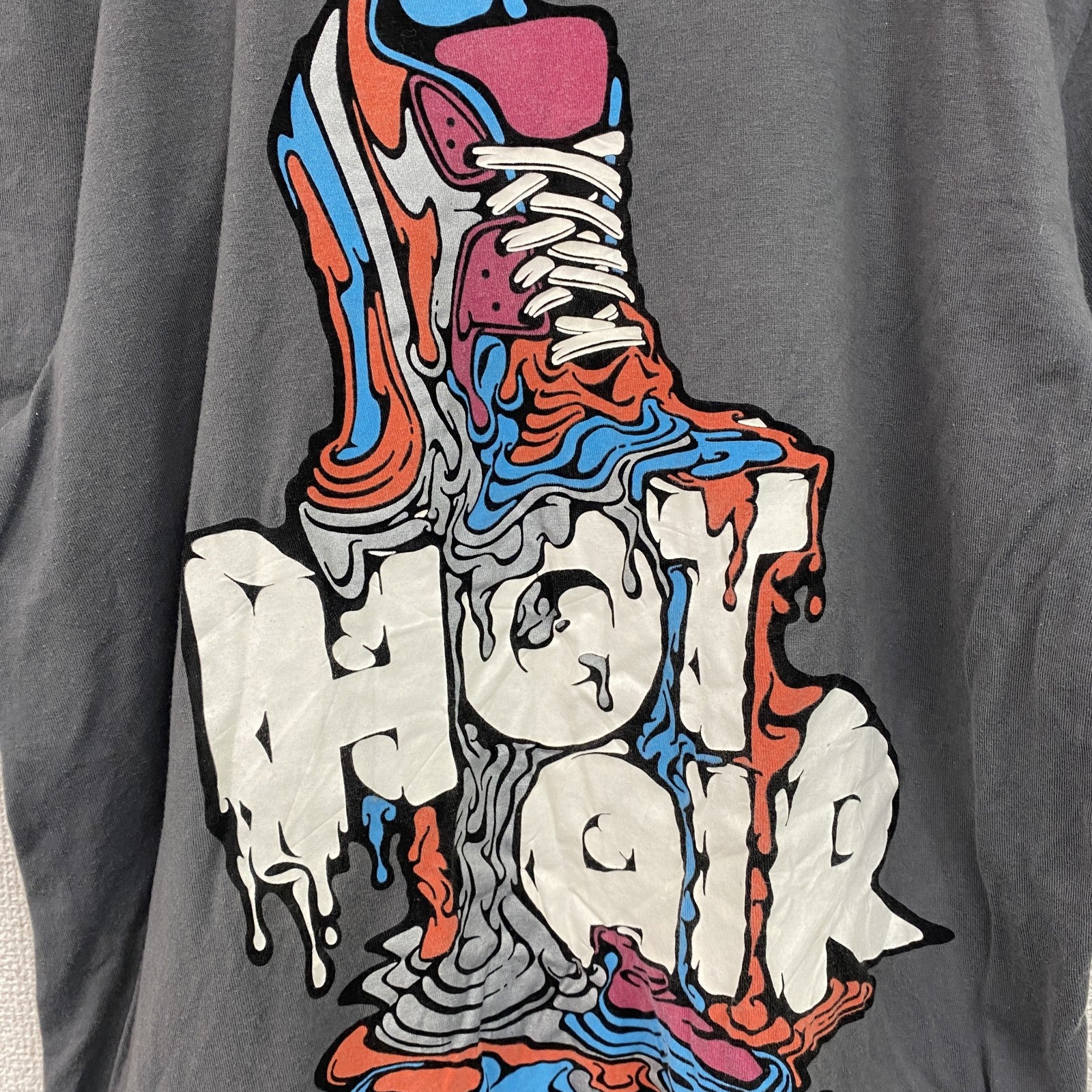 ナイキ　NIKE　半袖プリントTシャツ　スニーカー　灰色　グレー　クルーネック　レトロデザイン　Sサイズ　古着
