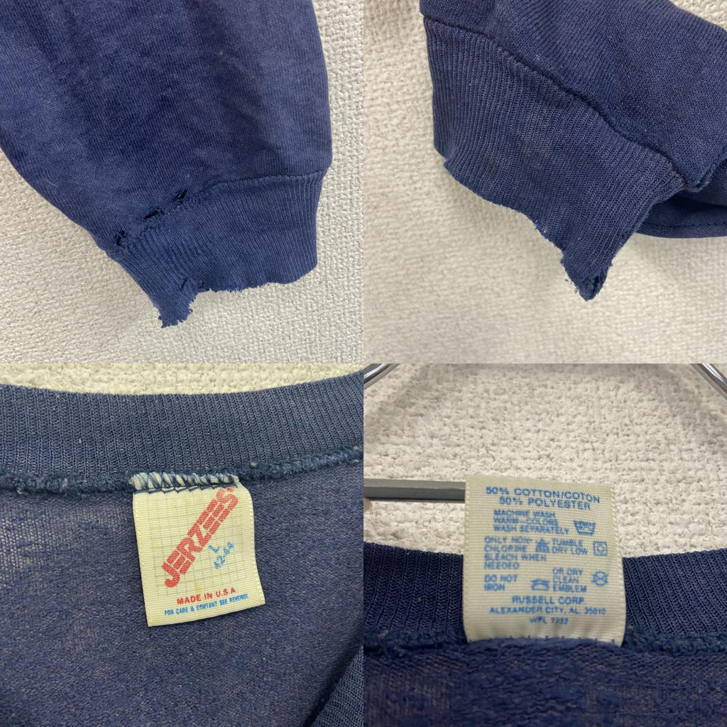 JERZEES　ジャージーズ　長袖Tシャツ/ロンT　紺　ネイビー　Lサイズ