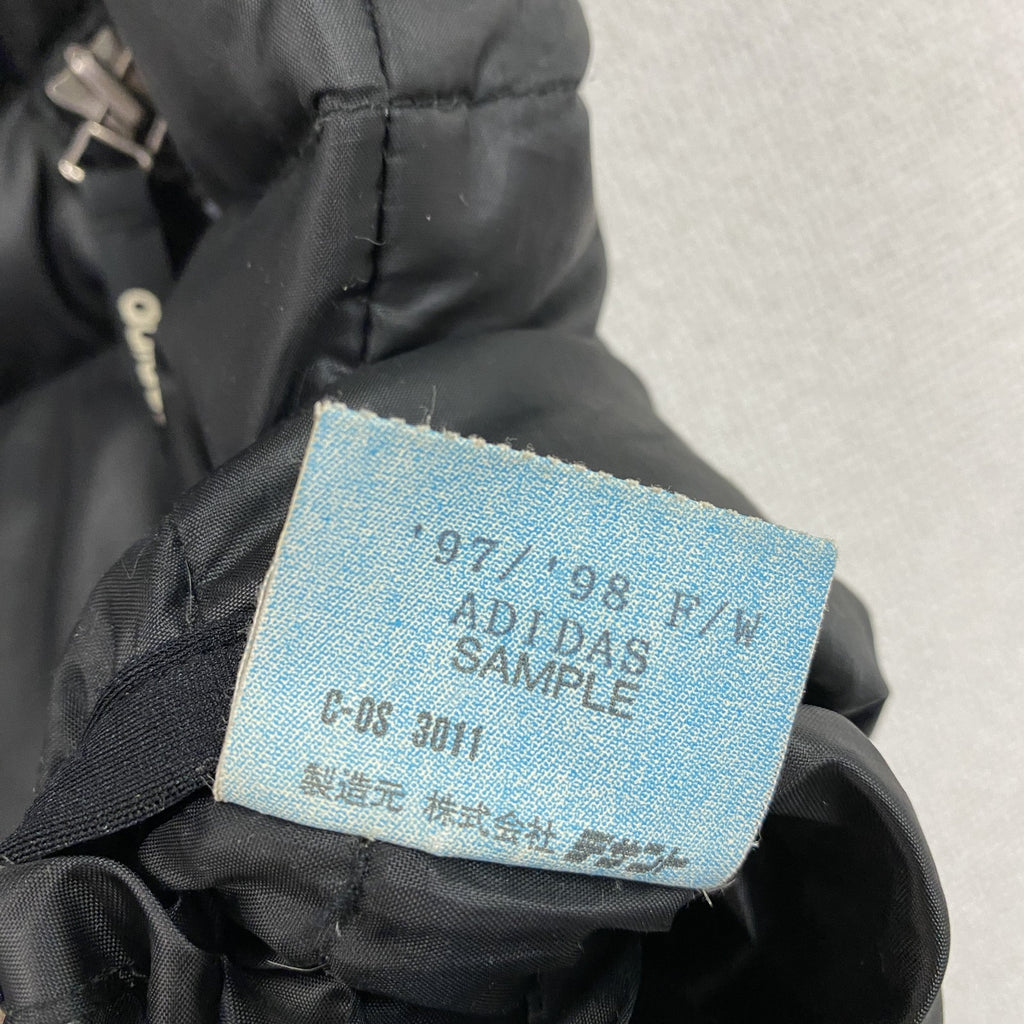 90s　adidas　アディダス　デサント　フルジップダウンベスト　ヴィンテージ　黒　ブラック　140サイズ　古着