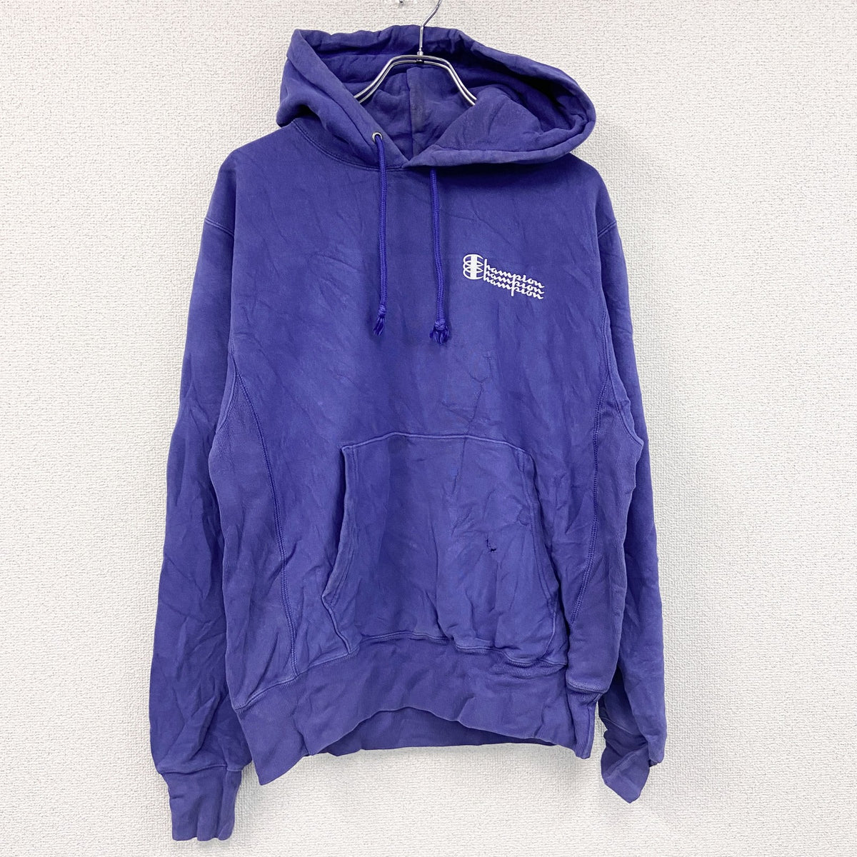 Champion　チャンピオン　リバースウィーブ　スウェットパーカー/フーディー　青　ブルー　Mサイズ トレーナー スウェットトップス フード付き 古着