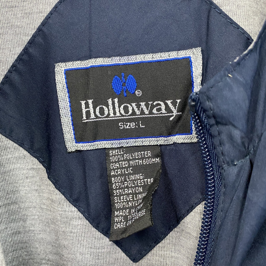 90s　Holloway　ホロウェイ　ハーフジップジャケット　ウインドブレーカー　ヴィンテージ　紺　ネイビー　Lサイズ　古着